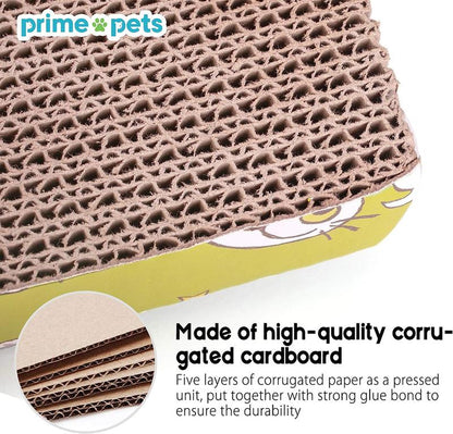 2 Pack Cat Scratch Cardboard Scratching Pad Scratcher Lounge Sofa Bed W/2 Catnip