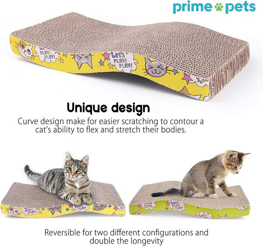 2 Pack Cat Scratch Cardboard Scratching Pad Scratcher Lounge Sofa Bed W/2 Catnip